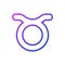 Taurus pixel perfect gradient linear vector icon