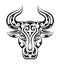 Taurus tattoo as zodiac symbol