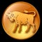 Taurus zodiac button icon