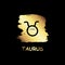 Taurus zodiac gold icon , zodiac sign 