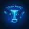 Taurus zodiac sign, blue star horoscope symbol.