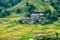 Tavan village on rice field terraced in valley mountain at Sapa