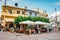 Tavern Lithos on the main square in the village of Mochos on Crete Island, Greece