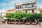 Tavern Lithos on the main square in the village of Mochos on Crete Island, Greece