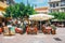 Tavern Lithos on the main square in the village of Mochos on Crete Island, Greece