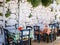 Taverna Tables, Lefkada, Greece