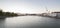 Tavira panoramic from town military bridge to roman bridge, Port