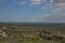 Tavoliere plains in Apulia, view from Gargano hillside, Italy