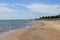 Tawas Point beach, Michigan along lake Huron on a Monday