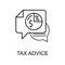 tax advice line icon. Element of human resources icon for mobile concept and web apps. Thin line tax advice icon can be used for w