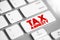 Tax Amnesty - opportunity for people who owe back taxes to pay some or all of what they owe, text concept button on keyboard