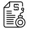 Tax bomb paper icon outline vector. Collateral loan