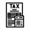 tax calculation line icon vector illustration