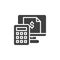 Tax calculation vector icon