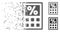 Tax Calculator Fractured Pixel Halftone Icon