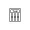 Tax calculator outline icon