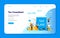 Tax consultant web banner or landing page concept. Idea