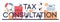 Tax consultation typographic header. Idea of accounting and payment