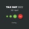 Tax Day Is Coming, Design Template - USA Tax Deadline, Due Date for Federal Income Tax Returns: 18th April 2022