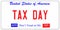 Tax Day License Plate