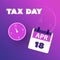 Tax Day Reminder Concept for Web Design - USA Tax Deadline Due Date for IRS Federal Income Tax Returns: 18th April, Year 2023