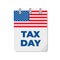 Tax Day vector banner. Reminder of the deadline for paying taxes in United States.