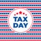 Tax Day vector banner. Reminder of the deadline for paying taxes in United States