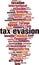 Tax evasion word cloud