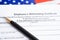 Tax form 1040 U.S. Individual Income Tax Return, business finance concept