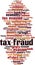 Tax fraud word cloud