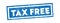 Tax free vintage blue stamp tag banner vector
