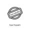 Tax haven icon. Trendy modern flat linear vector Tax haven icon