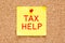 Tax Help Sticky Note