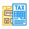 tax import product color icon vector illustration
