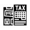 tax import product glyph icon vector illustration