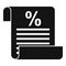 Tax inform paper icon, simple style