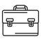 Tax inspector briefcase icon, outline style