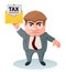 Tax inspector holding tax letter.