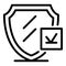 Tax inspector security icon, outline style