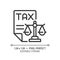 Tax law pixel perfect linear icon