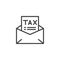 Tax letter outline icon