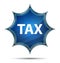 Tax magical glassy sunburst blue button