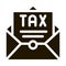 Tax Mail Order Icon Vector Glyph Illustration