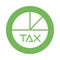 Tax obligation statistics pie icon