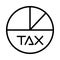 Tax obligation statistics pie icon