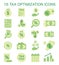 Tax optimization icon set. Simple symbols of financial efficiency,