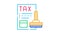 Tax Paper Stamp Icon Animation