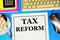 Tax reform. Text label on the planning form.