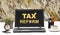 Tax Reforms Word Design office laptop Monitor Display