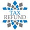 Tax Refund Blue Grey Circular Background